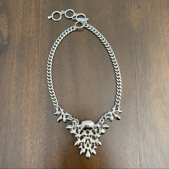 GIVENCHY Necklace Clear Crystal Rhinestone Pendant - Picture 5 of 6